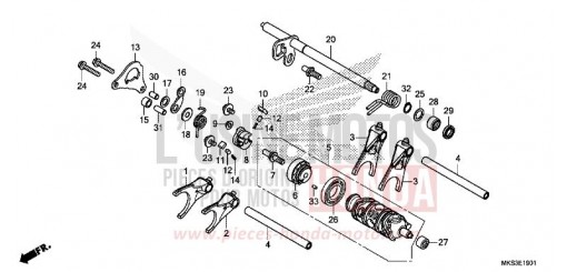 SCHALTTROMMEL (CRF1100D/D2/D4/DL/DL2/DL4) CRF1100DL de 2020